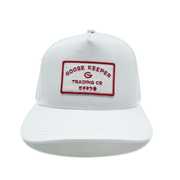 Goosekeeper Patch Trucker Cap WHITE with White patch