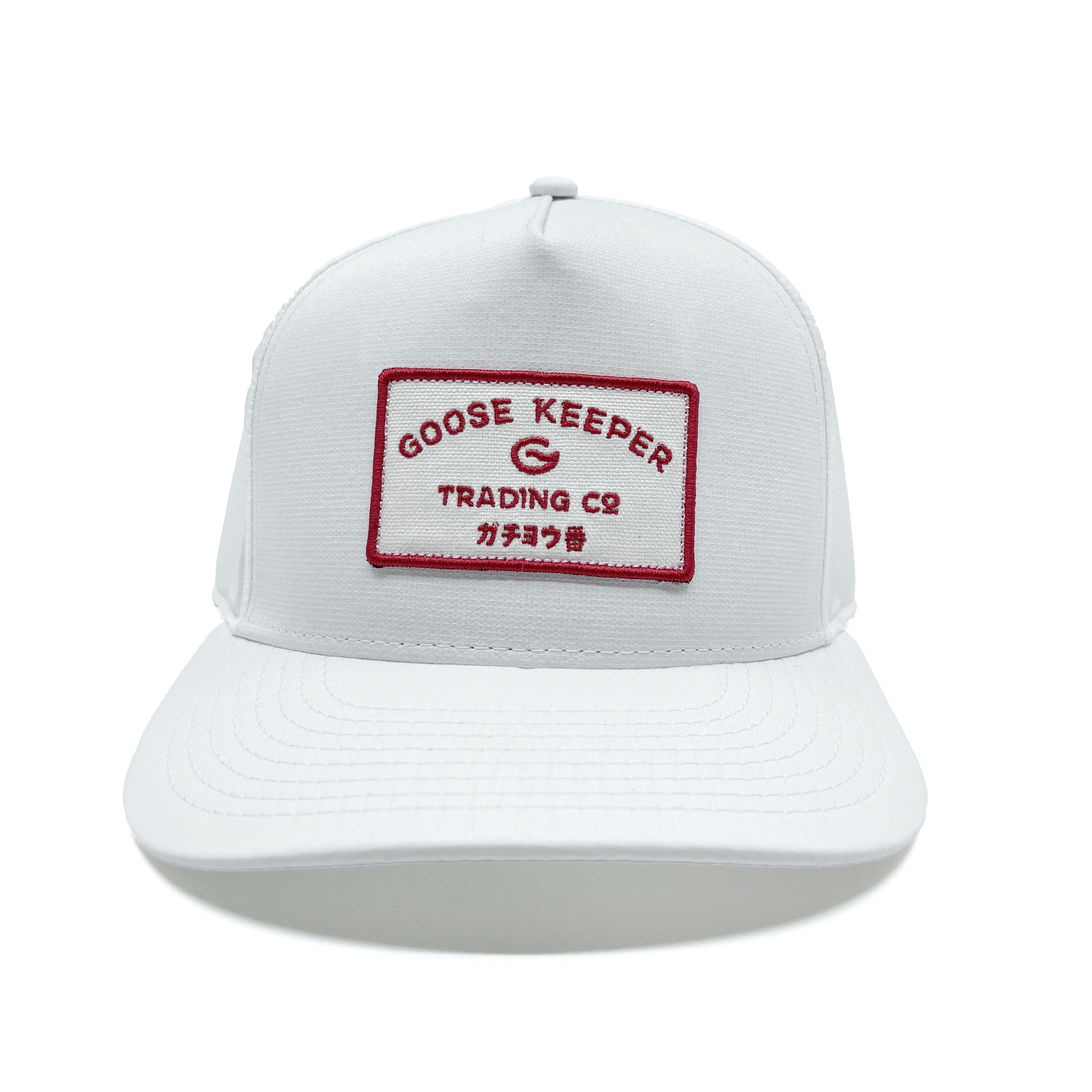 Goosekeeper Patch Trucker Cap WHITE with White patch