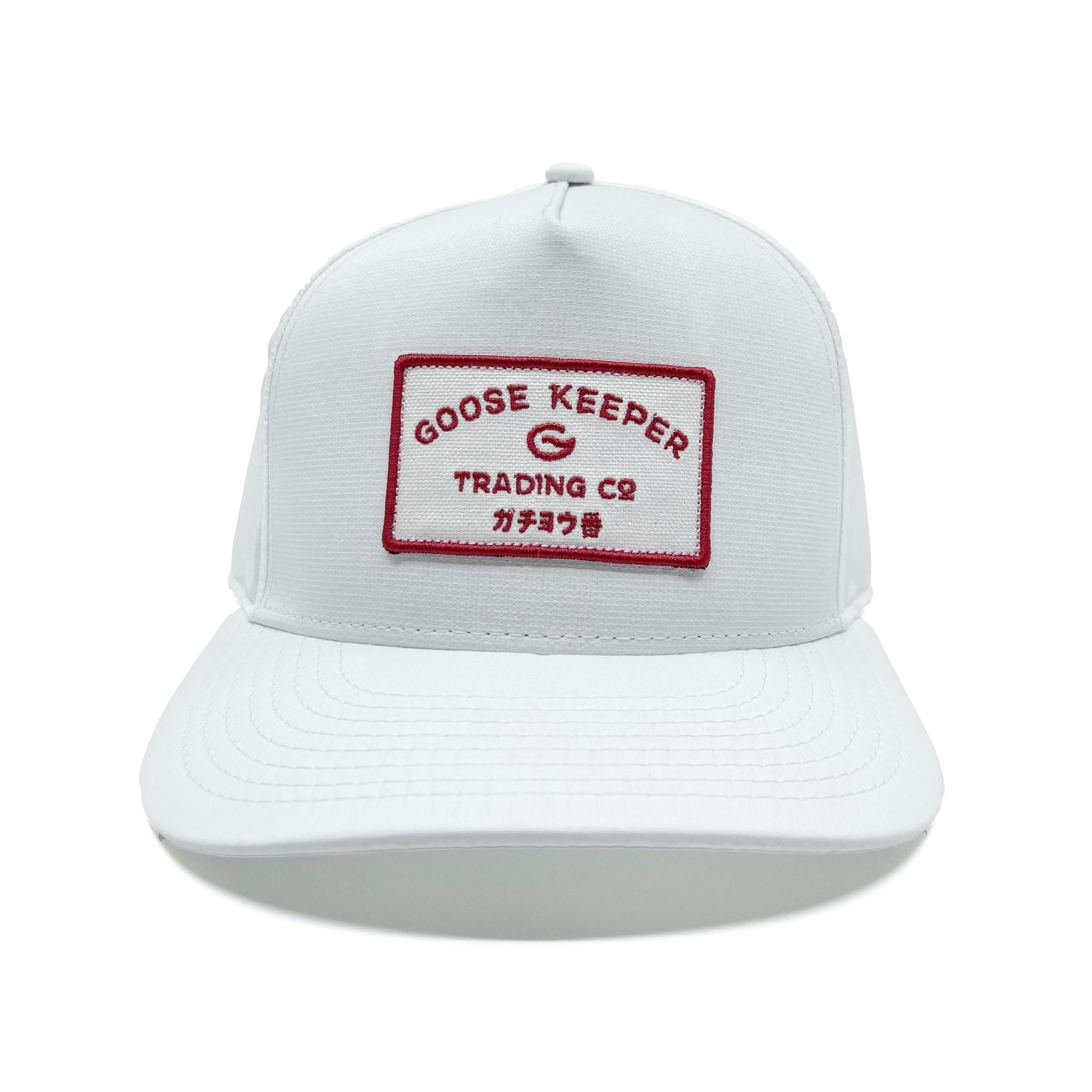 Goosekeeper Patch Trucker Cap WHITE with White patch