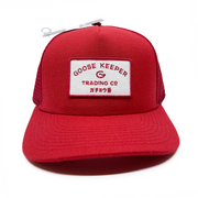 Goosekeeper High Crown Adjustable-Fit Cap Red with White Patch