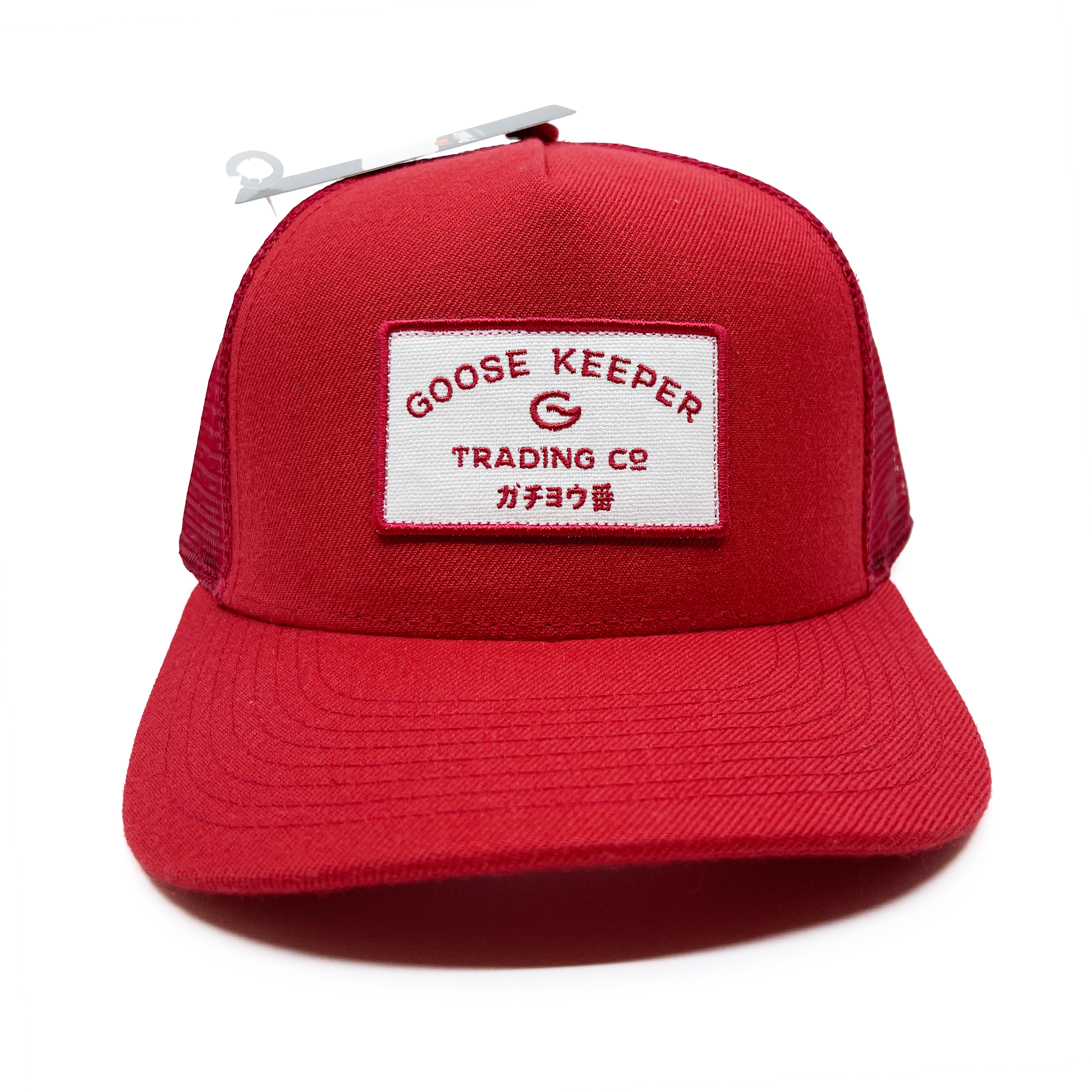 Goosekeeper High Crown Adjustable-Fit Cap Red with White Patch