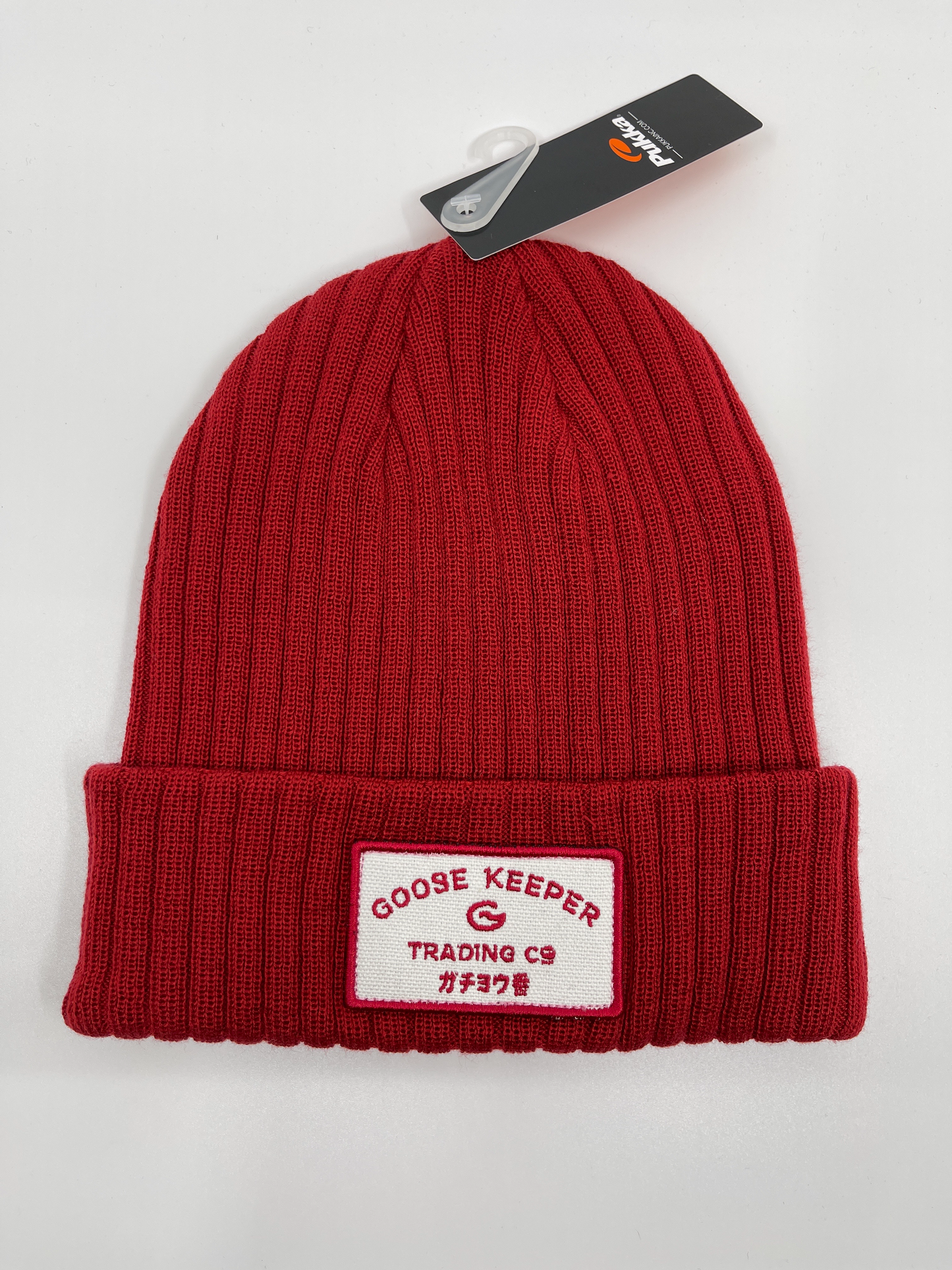 GooseKeeper Beanie Red with White patch