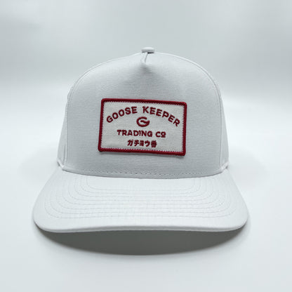 Goosekeeper Patch Trucker Cap WHITE with White patch