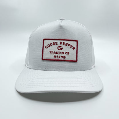 Goosekeeper Patch Trucker Cap WHITE with White patch