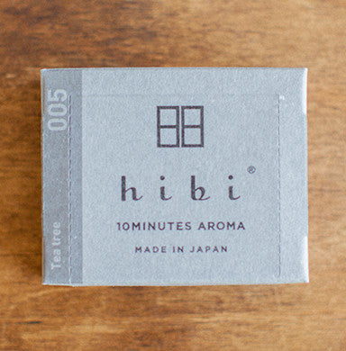 Hibi 10minutes Aroma Box of 8 Incense Matches - Tea Tree