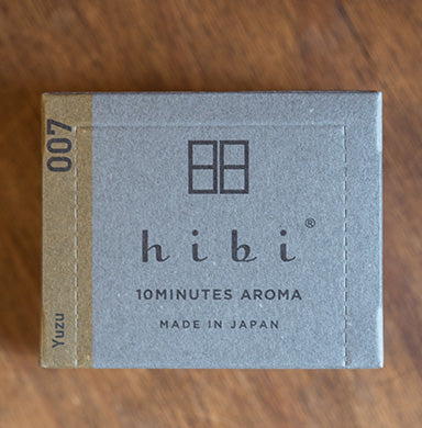 Hibi 10minutes Aroma Box of 8 Incense Matches - Yuzu